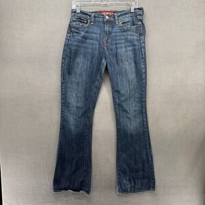 Lucky Brand Sofia Boot Jeans Womens 10/30 Long Dark Wash Stretch Distressed